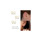 Aretes de aro de plata 3 pares de aretes para mujeres