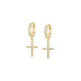 Aretes de aro pequeños chapados en oro para mujeres