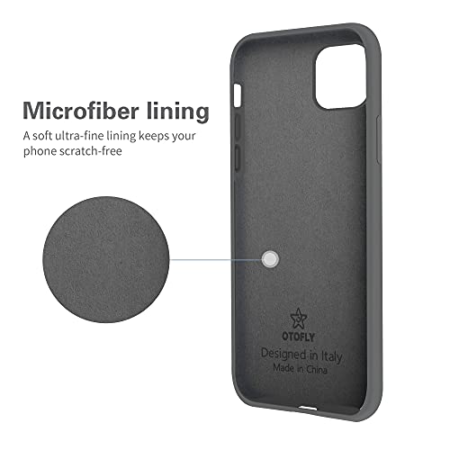 OTOFLY Funda para iPhone 11, ultra delgada, de gel de silicona líquida con protección completa antiarañazos, a prueba de golpes, compatible con iPhone 11 (gris espacial)