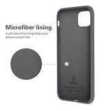OTOFLY Funda para iPhone 11, ultra delgada, de gel de silicona líquida con protección completa antiarañazos, a prueba de golpes, compatible con iPhone 11 (gris espacial)