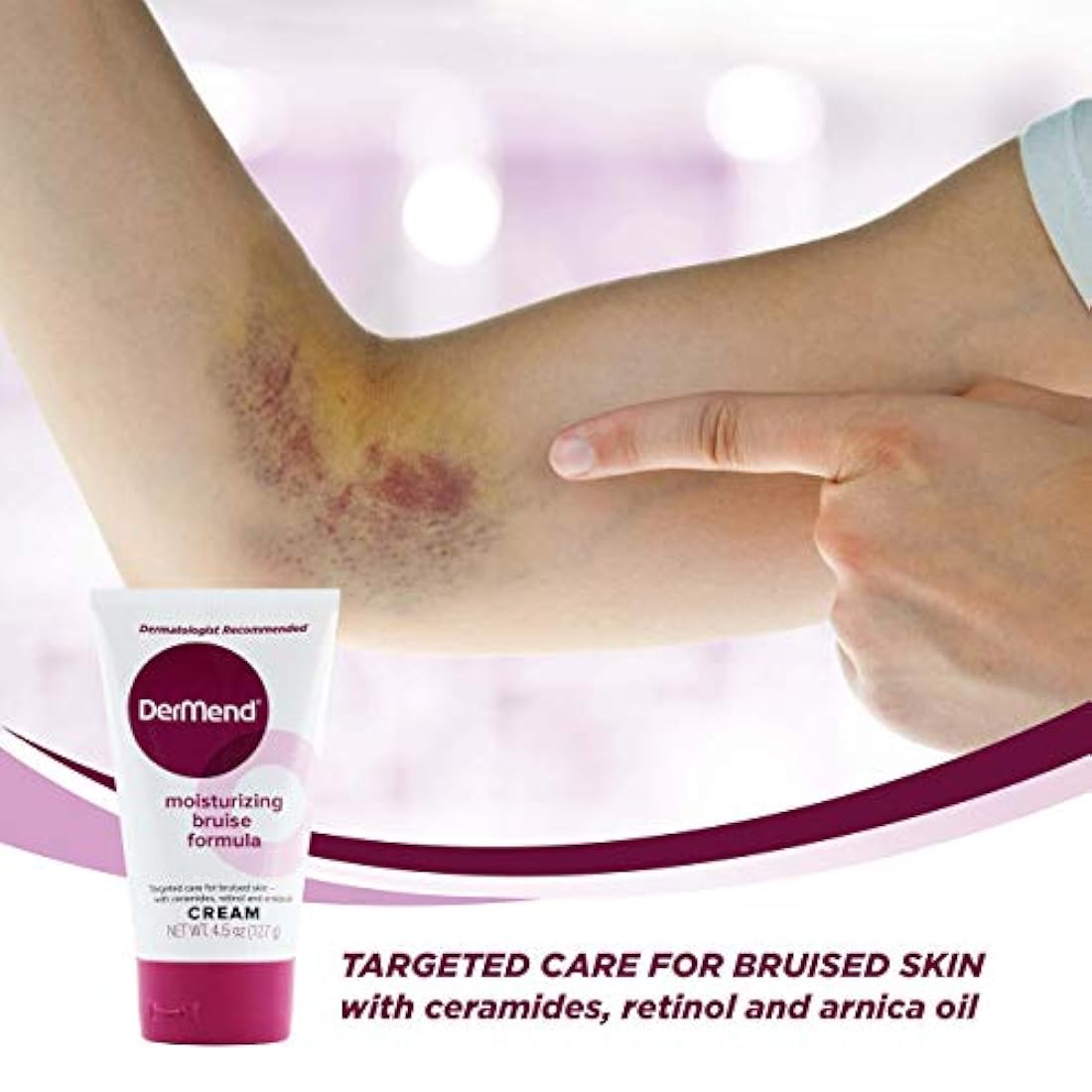 Crema hidratante para moretones Dermend, 4.5 onzas