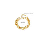 Pulseras de oro para mujer chapado en oro de 14 quilates