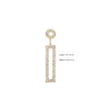 Aretes largos con diamantes de imitación para mujeres