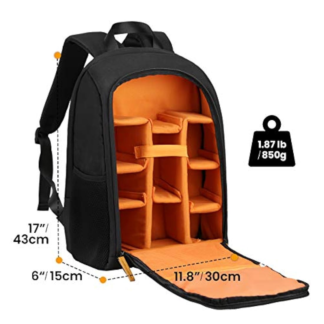 Morral impermeable para cámara de gran capacidad