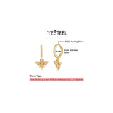 Aretes de aro estilo arracada de plata hipoalergénicos