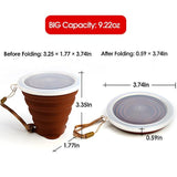 ME.FAN - Taza de viaje plegable de silicona para camping