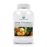 Nature's Lab Super Vitamin C - 1000mg as Calcium Ascorbate - 120 Count (60 Day Supply) Gentle, Non Acidic 200mg Quercetin and 200mg Citrus Bioflavonoids Non GMO, Gluten Free, Lab Tested Made in The US