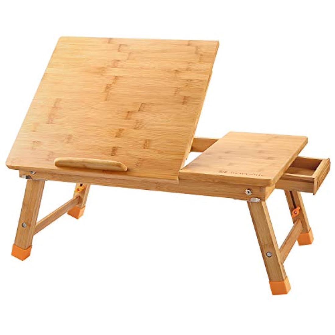 Mesa para ordenador portátil Nnewvante ajustable 100% bambú plegable bandeja para servir desayuno