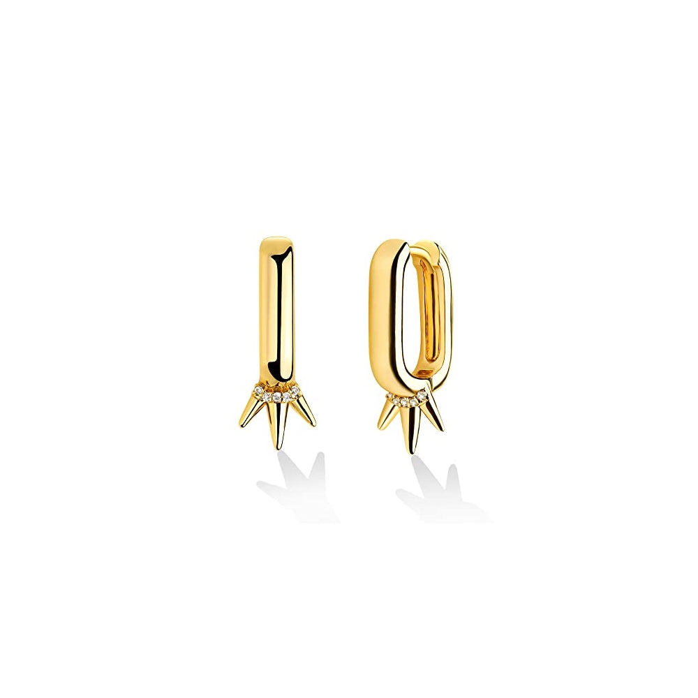 Aretes de aro pequeños dorados hechos a mano