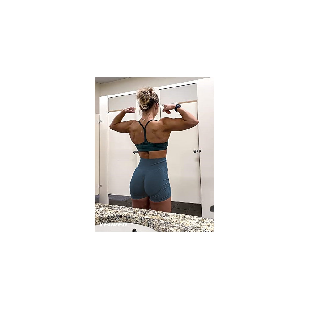 Shorts cortos sin costuras de cintura alta talla S