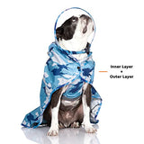Gooby Chubasquero para perros V2 - Poncho impermeable con anillos dobles en D - Chaqueta impermeable para perros pequeños y medianos