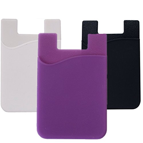 AgentWhiteUSA Billetera para teléfono celular, con funda adherente, para tarjetas de crédito, de negocios y de identificación, apta para casi todos los teléfonos, iPhone, Android y teléfonos celulares inteligentes