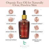 Aceite facial orgánico – Equilibra y restaura el aceite facial, mejor para piel grasa, propensa al acné o problemática, aceite hidratante para la cara ayuda a la piel aspecto equilibrado, volcado y juvenil.