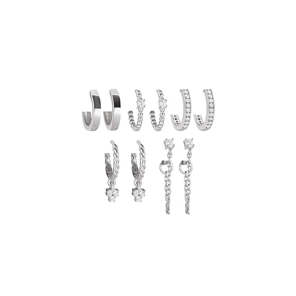 Aretes colgantes de aro para mujeres