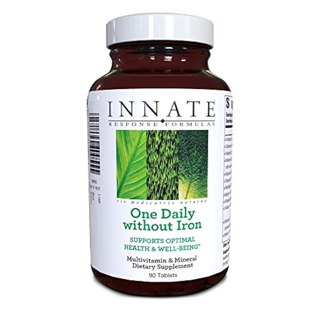 Innate Response Formulas – One Daily sin hierro, Herb & última intervensión Multivitamin de hierro con foodstate Nutrientes, 90 tabletas