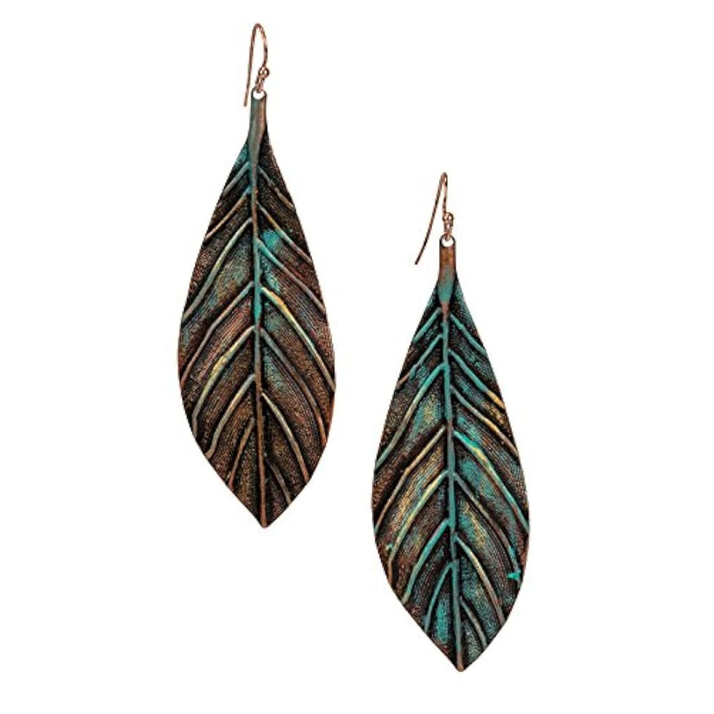 Pendientes hechos a mano de hoja de declaración ligera