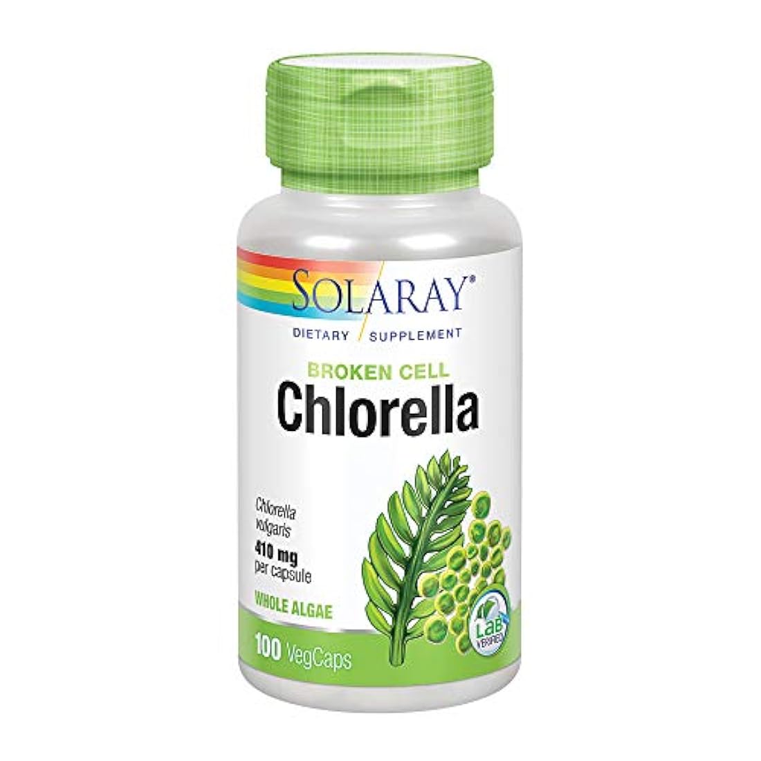 Solaray Chlorella Cápsulas 410 mg 100 Count