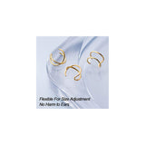 Aretes de plata de le ajustable para mujeres
