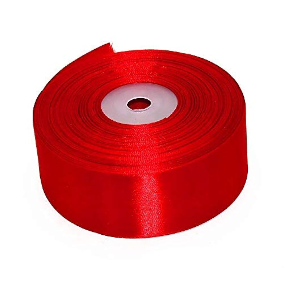 M-W 1 – 1/2 de ancho rojo cinta de satén 50 yards sólida