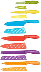 AmazonBasics Juego de cuchillos de colores 12 unidades