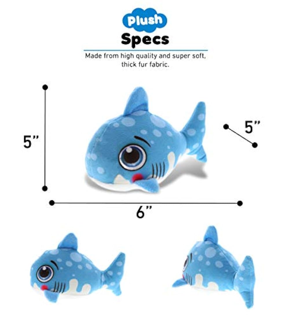 Peluche diseño de Tiburón azul, 5.5in, Puzzled Inc.