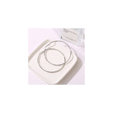 Aretes de aro grandes de acero inoxidable para mujeres