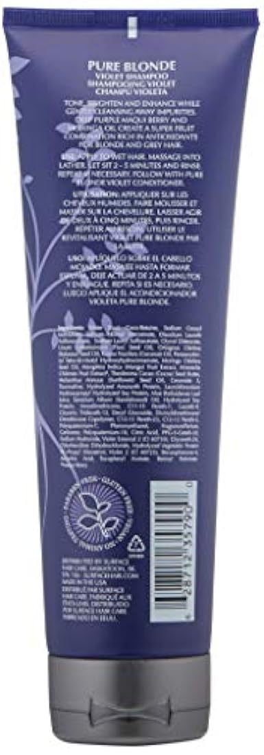 Surface Hair Pure Blonde Violet Champú, 9 onzas líquidas