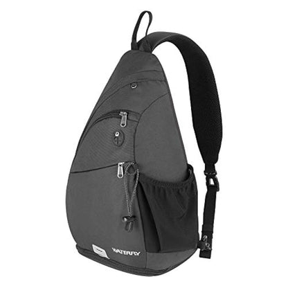 Morral cruzado, color Gris oscuro, WATERFLY