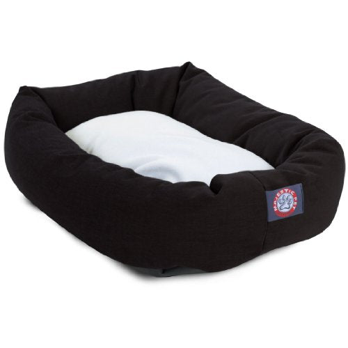 Cama de perro de polialgodón de forma de dona