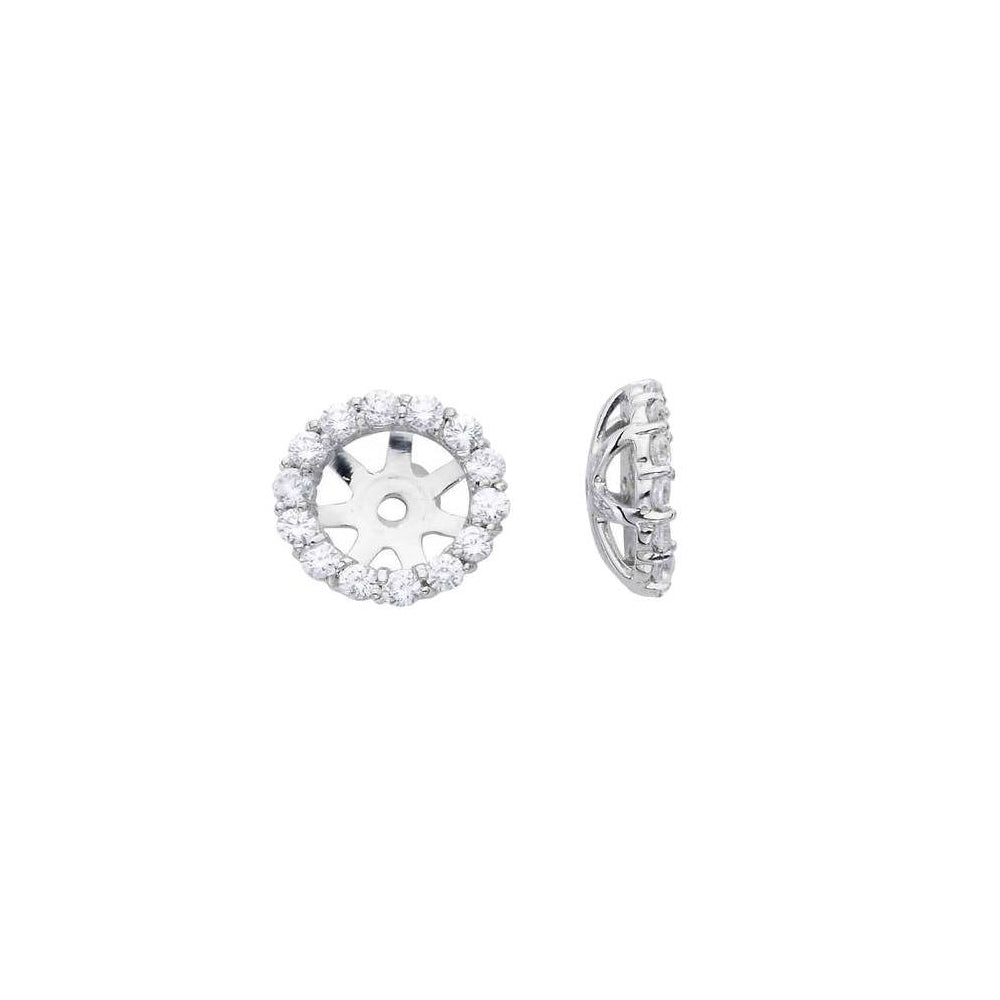 Aretes de diamantes de Oro blanco para mujeres