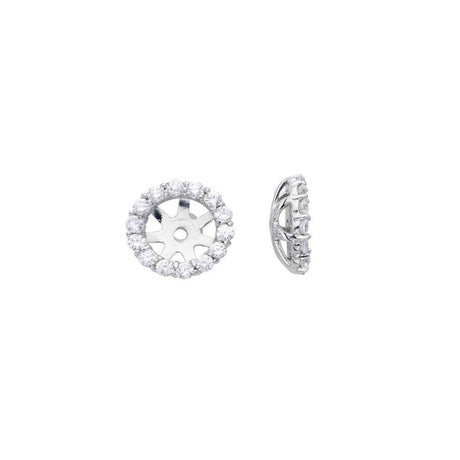 Aretes de diamantes de Oro blanco para mujeres