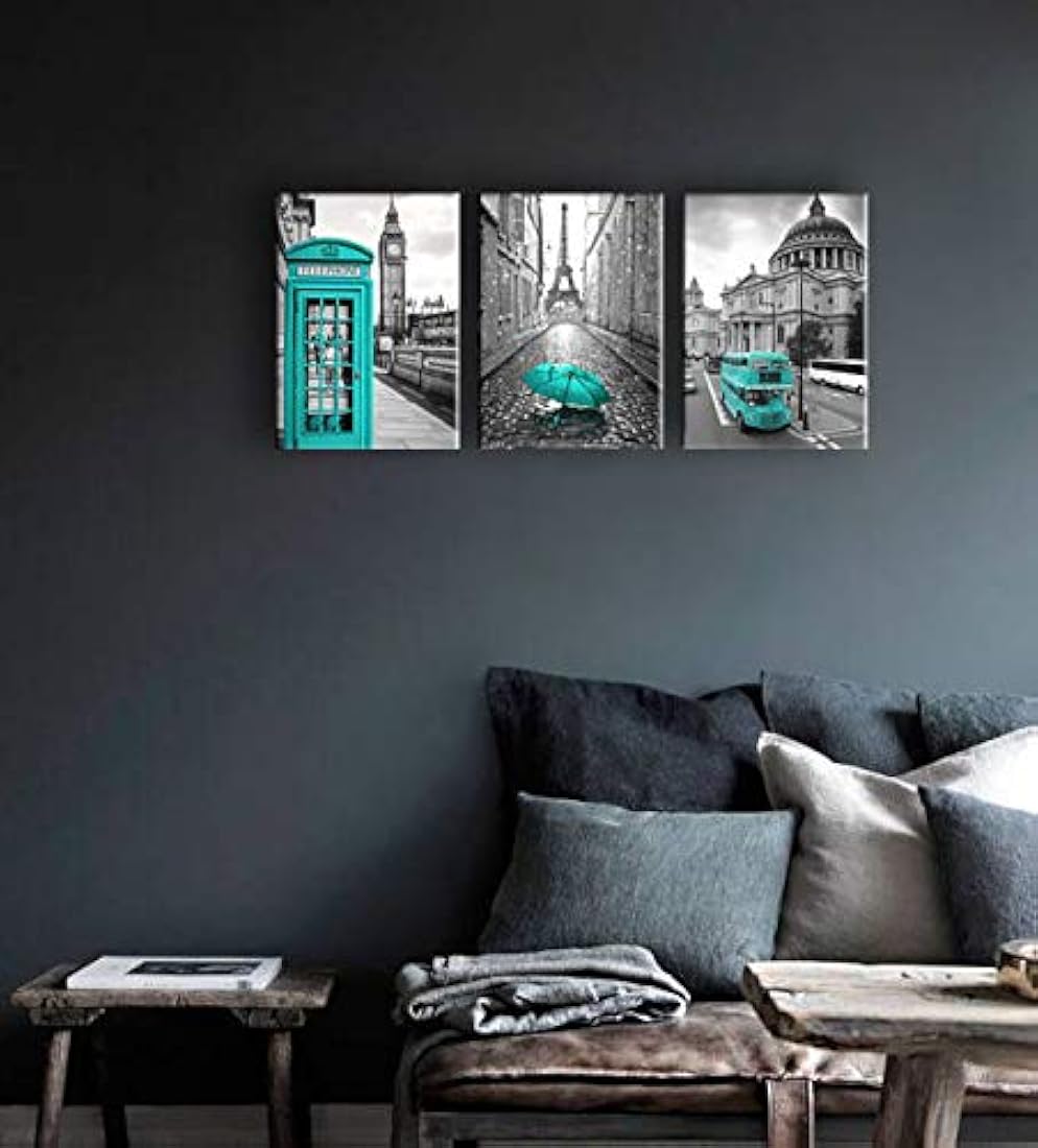 Maectpo Paris - Cuadro decorativo para dormitorio, lienzo