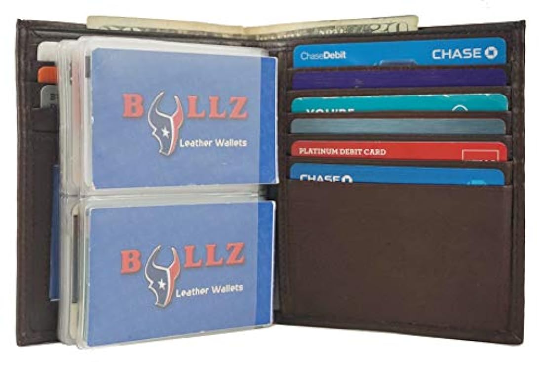 Billetera de piel para hombre Bullz