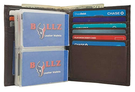 Billetera de piel para hombre Bullz