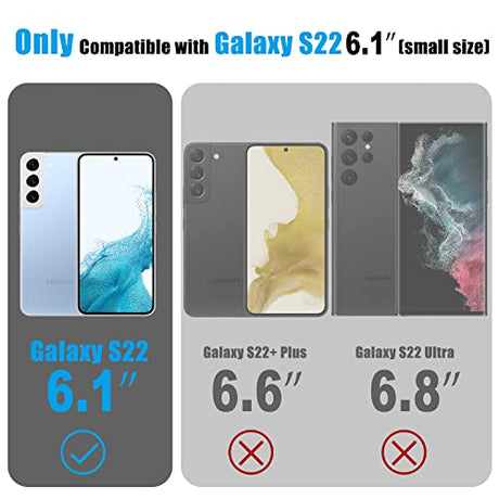 ESDOT Funda para Samsung Galaxy S22, grado militar, prueba de caídas de 21 pies, funda resistente con diseños de moda para mujeres y niñas, funda protectora para Galaxy S22 de 6.1 pulgadas, flores florecientes