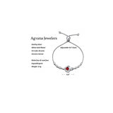 Pulseras de piedra natal para mujer de plata de ley