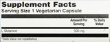 Suplemento de forma libre de L-Glutamina  500 mg