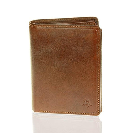 Cartera de piel auténtica con bloqueo RFID