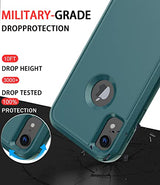 Diverbox Funda para iPhone Xr [a prueba de golpes, a prueba de gotas] [a prueba de polvo], resistente protección para Apple iPhone XR (verde oscuro)