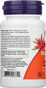 Now Foods Vitamina D3 5000 IU – 120 softgels, 2 Pack