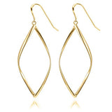 Pendientes de aro con postes de plata esterlina
