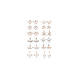 Aretes de flor de loto aretes de circonita cúbica