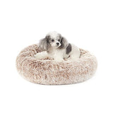 Bedfolks - Cama calmante para perros y gatos | Cama redonda de felpa esponjosa para perros pequeños, medianos y grandes, lavable a máquina