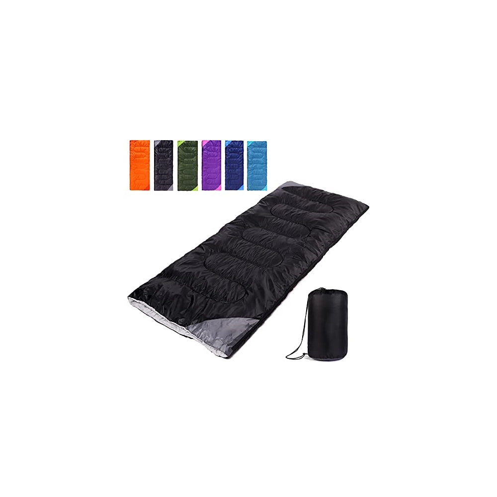 Saco de dormir de camping para adultos impermeable negro