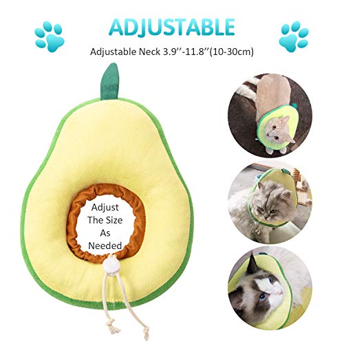 Frienda - Collar ajustable para gato, cuello redondo, cuello cónico, cuello ajustable, con borde suave para gatitos y gatos