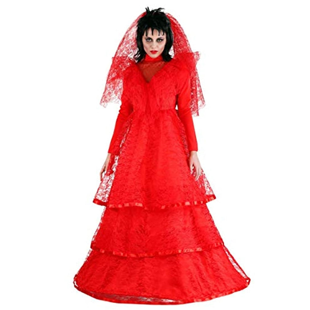 Disfraces Disfraz gótico rojo para mujer