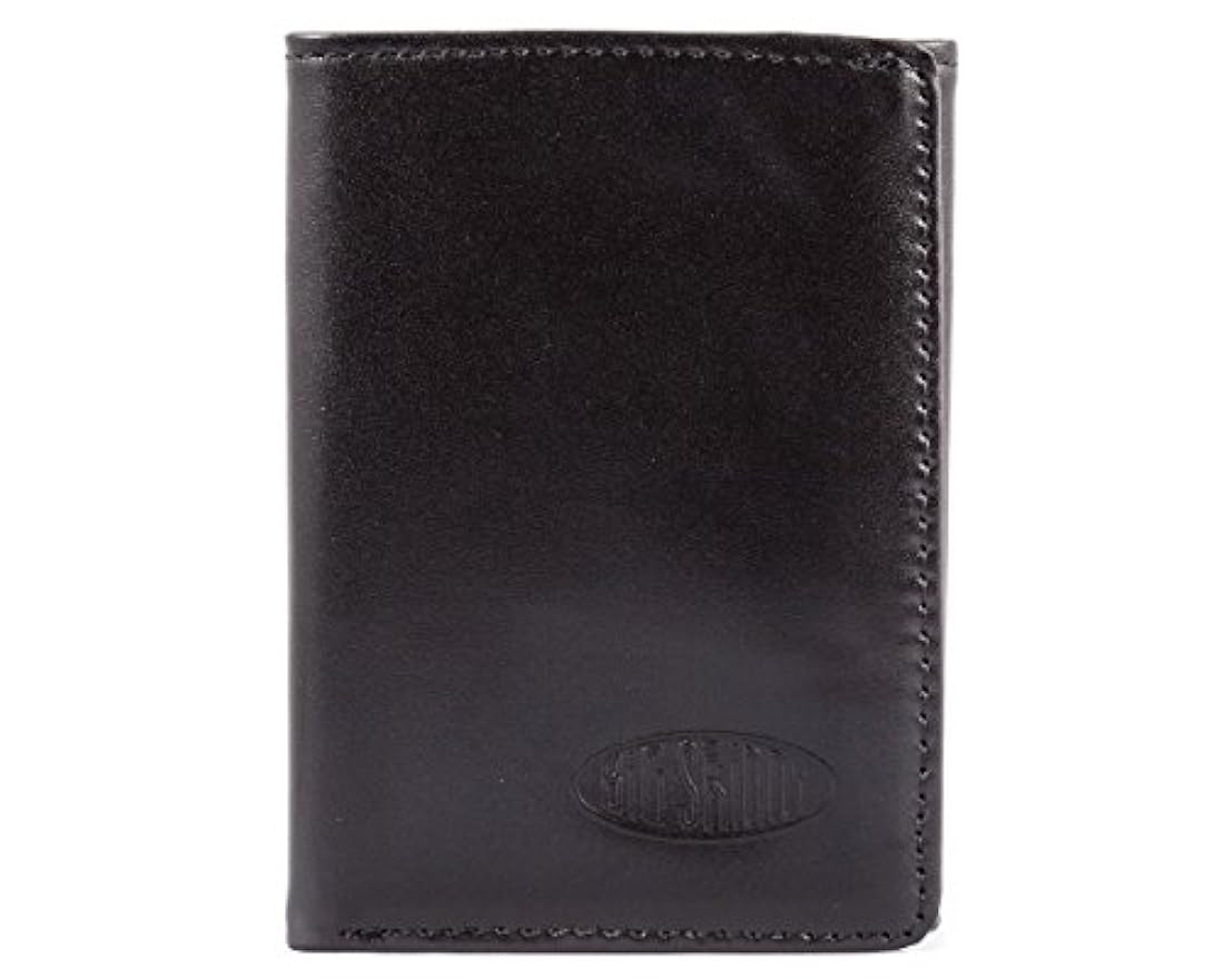 Cartera delgada de piel con bloqueo para hombre