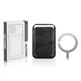 Magsafe - Cartera de piel compatible con iPhone 12/13 Mini/Pro/Max, tarjetero RFID con imán MagSafe, negro (Camouflage Black)