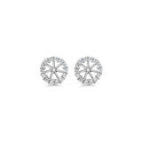 Aretes de plata de ley redondos para mujeres