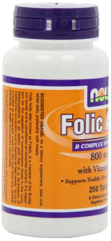 AHORA Ácido Fólico 800mcg, 250 comprimidos (Paquete de 4)